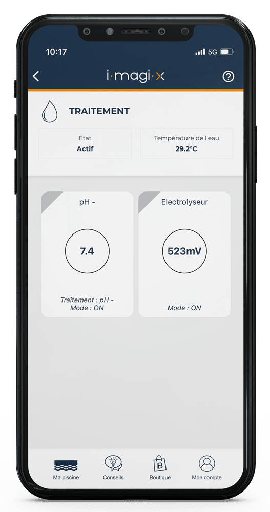 Application iMAGI-X traitement de l'eau